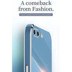 XINLI Straight Edge 6D Galvanisierte TPU-Telefonhülle mit Ringhalter, für iPhone 6 / 6s, für iPhone 6 Plus / 6s Plus, für iPhone 8 Plus / 7 Plus, für iPhone SE 2022 / SE 2020/8/7