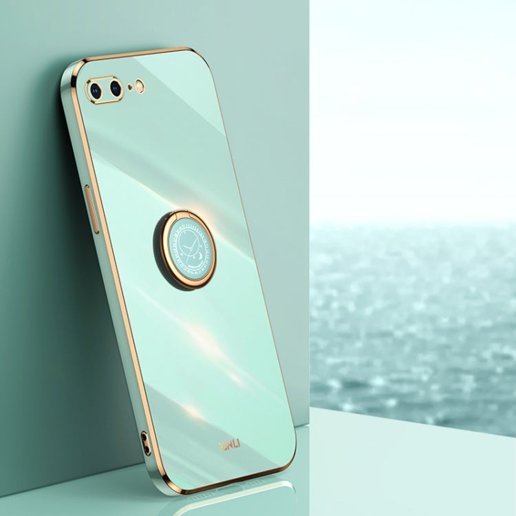 XINLI Straight Edge 6D Galvanisierte TPU-Telefonhülle mit Ringhalter, für iPhone 6 / 6s, für iPhone 6 Plus / 6s Plus, für iPhone 8 Plus / 7 Plus, für iPhone SE 2022 / SE 2020/8/7 XINLI Straight Edge 6D Galvanisierte TPU-Telefonhülle mit Ringhalter, für iPhone 6 / 6s, für iPhone 6 Plus / 6s Plus, für iPhone 8 Plus / 7 Plus, für iPhone SE 2022 / SE 2020/8/7