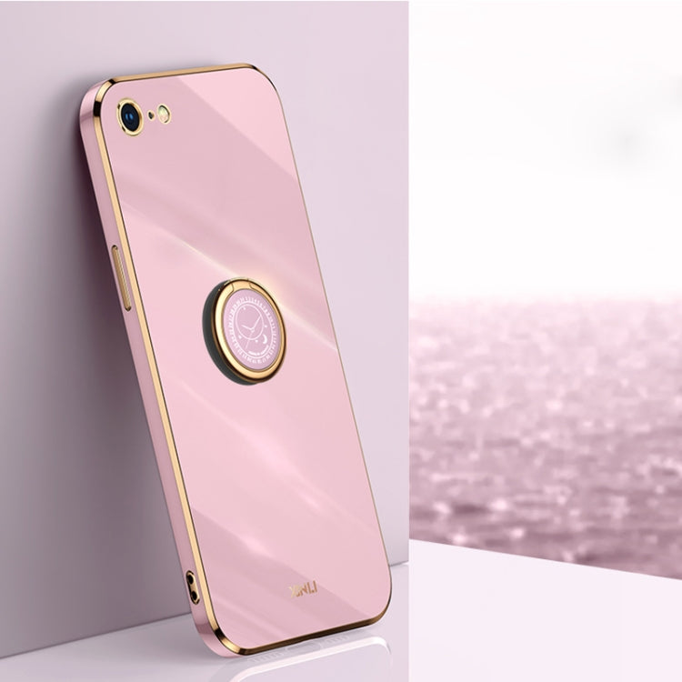 XINLI - Funda de TPU con borde recto y galvanizada 6D con soporte para anillo para iPhone 11, iPhone 11 Pro, iPhone 11 Pro Max y iPhone 12 XINLI - Funda de TPU con borde recto y galvanizada 6D con soporte para anillo para iPhone 11, iPhone 11 Pro, iPhone 11 Pro Max y iPhone 12