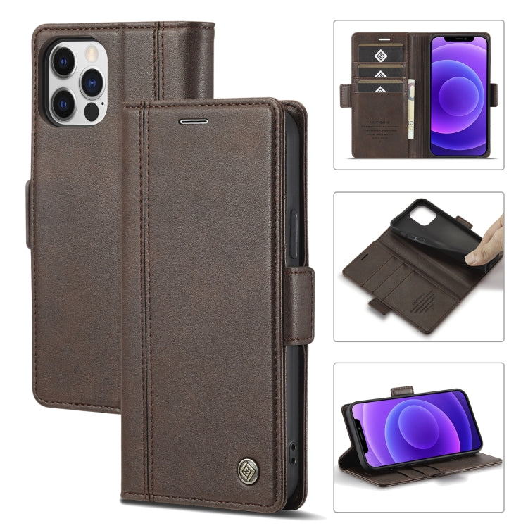 LC.IMEEKE Magnetic Buckle PU + TPU Horizontal Flip Leather Case with Holder & Card Slots & Wallet, For iPhone 12 / 12 Pro, For iPhone 12 mini LC.IMEEKE Magnetic Buckle PU + TPU Horizontal Flip Leather Case with Holder & Card Slots & Wallet, For iPhone 12 / 12 Pro, For iPhone 12 mini