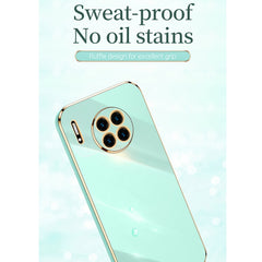 XINLI Straight Edge 6D Electroplate TPU Phone Case with Ring Holder