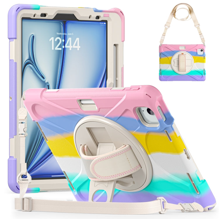 Funda protectora de silicona y PC con soporte y correa para el hombro, para iPad Air 11 2024 / Air 5 10.9 2022 / Air 4 10.9 2020 / Pro 11 2022 /2021 / 2018 / 2020 Funda protectora de silicona y PC con soporte y correa para el hombro, para iPad Air 11 2024 / Air 5 10.9 2022 / Air 4 10.9 2020 / Pro 11 2022 /2021 / 2018 / 2020