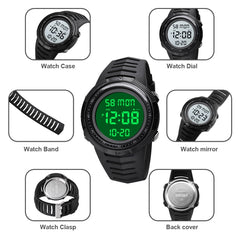 SKMEI 1632 Dual Time Display Luminous Electronic Watch, Support Alarm Clock