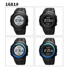 SKMEI 1681 Multifunctional LED Digital Display Luminous Electronic Watch, Support Body / Ambient Temperature Measurement