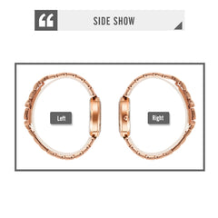 SKMEI 1739 Diamond Roman Numerals Round Dial Quartz Watch for Ladies