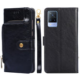 Zipper Bag PU + TPU Horizontal Flip Leather Case with Holder & Card Slot & Wallet & Lanyard, For vivo V21 5G / 4G, For vivo V21e 4G / Y73 2021, For vivo X60 Pro, For vivo Y51 2020 4G, For vivo Y52s 5G, For vivo Y72 5G / iQOO Z3