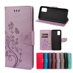 Butterfly Flower Pattern Horizontal Flip Leather Case with Holder & Card Slots & Wallet, For Samsung Galaxy A03s 164mm, For iPhone 13 mini, For iPhone 13