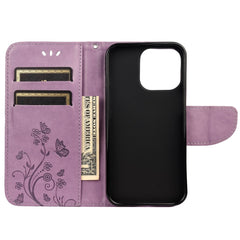 Butterfly Flower Pattern Horizontal Flip Leather Case with Holder & Card Slots & Wallet, For iPhone 13 Pro, For iPhone 13 Pro Max