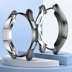 Electroplating Hollow Half-pack TPU Protective Case, For Samsung Galaxy Watch4 Classic 42mm, For Samsung Galaxy Watch4 Classic 46mm
