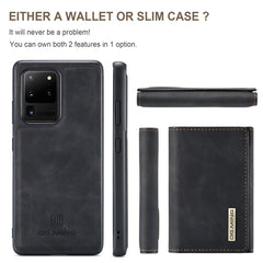DG.MING M1 Series 3-Fold Multi Card Wallet Back Cover Shockproof Case with Holder Function, For Samsung Galaxy S20 Ultra, For Samsung Galaxy S20+