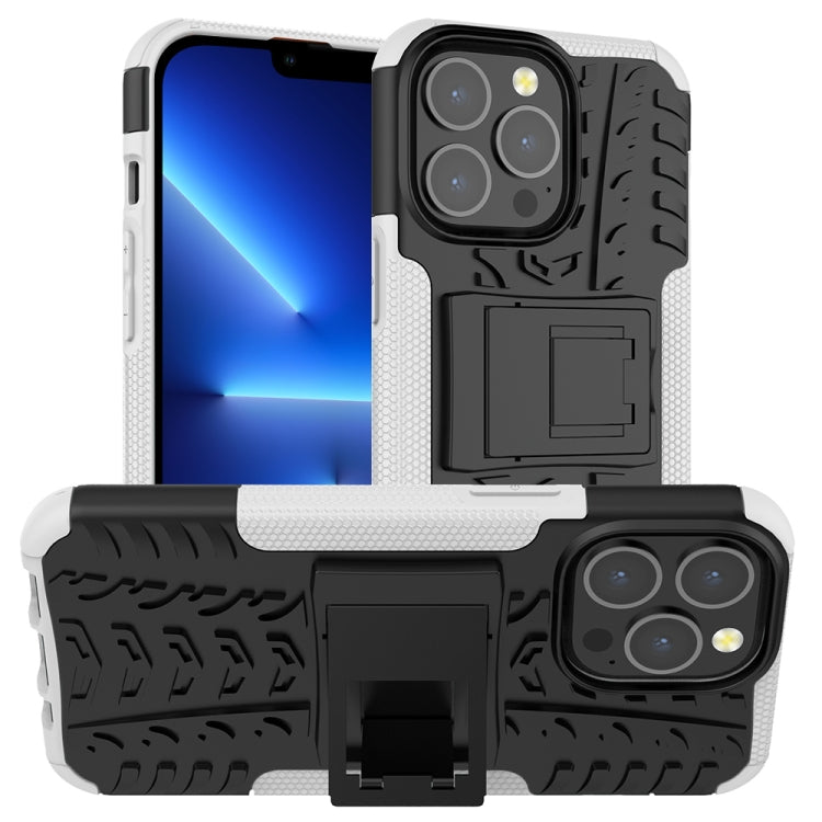 Tire Texture Shockproof TPU+PC Protective Case with Holder, For iPhone 13 Pro Max Tire Texture Shockproof TPU+PC Protective Case with Holder, For iPhone 13 Pro Max