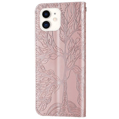 Life of Tree Embossing Pattern Horizontal Flip Leather Case with Holder & Card Slot & Wallet & Photo Frame & Lanyard