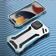 R-JUST Stoßfeste Panzermetall-Schutzhülle, Für iPhone 13 mini, Für iPhone 13, Für iPhone 13 Pro, Für iPhone 13 Pro Max