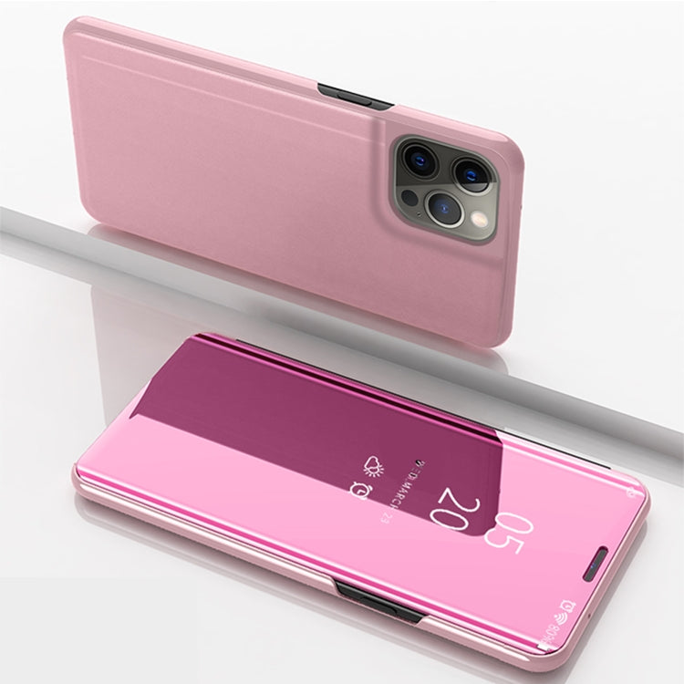 Funda de cuero con tapa horizontal y espejo plateado con soporte para iPhone 13 mini, iPhone 13, iPhone 13 Pro, iPhone 13 Pro Max Funda de cuero con tapa horizontal y espejo plateado con soporte para iPhone 13 mini, iPhone 13, iPhone 13 Pro, iPhone 13 Pro Max