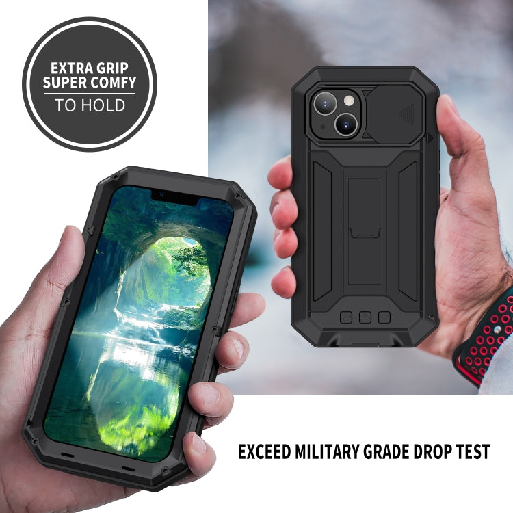 R-JUST Sliding Camera Shockproof Waterproof Dust-proof Metal + Silicone Protective Case with Holder, For iPhone 13 mini, For iPhone 13, For iPhone 13 Pro, For iPhone 13 Pro Max R-JUST Sliding Camera Shockproof Waterproof Dust-proof Metal + Silicone Protective Case with Holder, For iPhone 13 mini, For iPhone 13, For iPhone 13 Pro, For iPhone 13 Pro Max