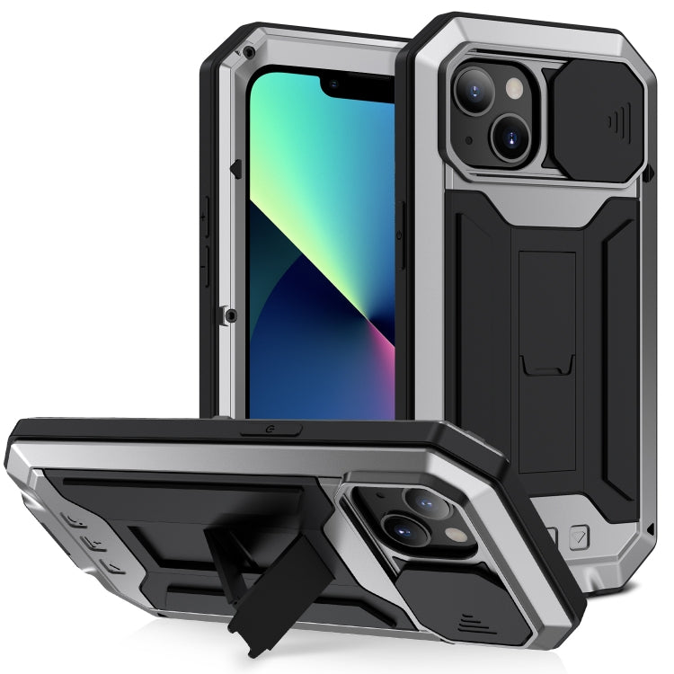 R-JUST Sliding Camera Shockproof Waterproof Dust-proof Metal + Silicone Protective Case with Holder, For iPhone 13 mini, For iPhone 13, For iPhone 13 Pro, For iPhone 13 Pro Max R-JUST Sliding Camera Shockproof Waterproof Dust-proof Metal + Silicone Protective Case with Holder, For iPhone 13 mini, For iPhone 13, For iPhone 13 Pro, For iPhone 13 Pro Max
