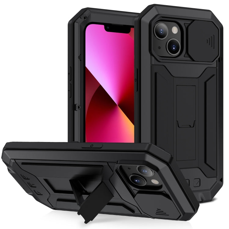 R-JUST Sliding Camera Shockproof Waterproof Dust-proof Metal + Silicone Protective Case with Holder, For iPhone 13 mini, For iPhone 13, For iPhone 13 Pro, For iPhone 13 Pro Max R-JUST Sliding Camera Shockproof Waterproof Dust-proof Metal + Silicone Protective Case with Holder, For iPhone 13 mini, For iPhone 13, For iPhone 13 Pro, For iPhone 13 Pro Max