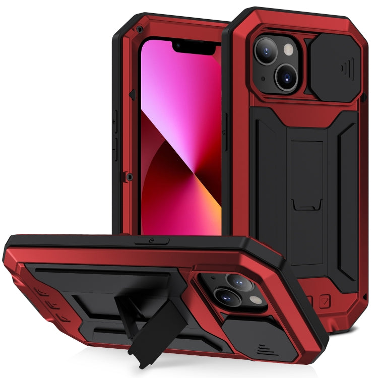 R-JUST Sliding Camera Shockproof Waterproof Dust-proof Metal + Silicone Protective Case with Holder, For iPhone 13 mini, For iPhone 13, For iPhone 13 Pro, For iPhone 13 Pro Max R-JUST Sliding Camera Shockproof Waterproof Dust-proof Metal + Silicone Protective Case with Holder, For iPhone 13 mini, For iPhone 13, For iPhone 13 Pro, For iPhone 13 Pro Max