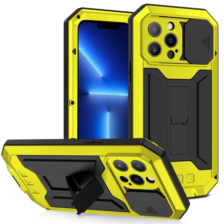 R-JUST Sliding Camera Shockproof Waterproof Dust-proof Metal + Silicone Protective Case with Holder, For iPhone 13 mini, For iPhone 13, For iPhone 13 Pro, For iPhone 13 Pro Max R-JUST Sliding Camera Shockproof Waterproof Dust-proof Metal + Silicone Protective Case with Holder, For iPhone 13 mini, For iPhone 13, For iPhone 13 Pro, For iPhone 13 Pro Max