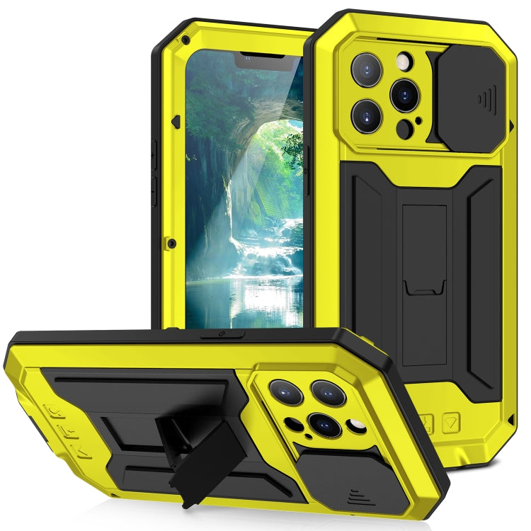 R-JUST Sliding Camera Shockproof Waterproof Dust-proof Metal + Silicone Protective Case with Holder, For iPhone 13 mini, For iPhone 13, For iPhone 13 Pro, For iPhone 13 Pro Max R-JUST Sliding Camera Shockproof Waterproof Dust-proof Metal + Silicone Protective Case with Holder, For iPhone 13 mini, For iPhone 13, For iPhone 13 Pro, For iPhone 13 Pro Max