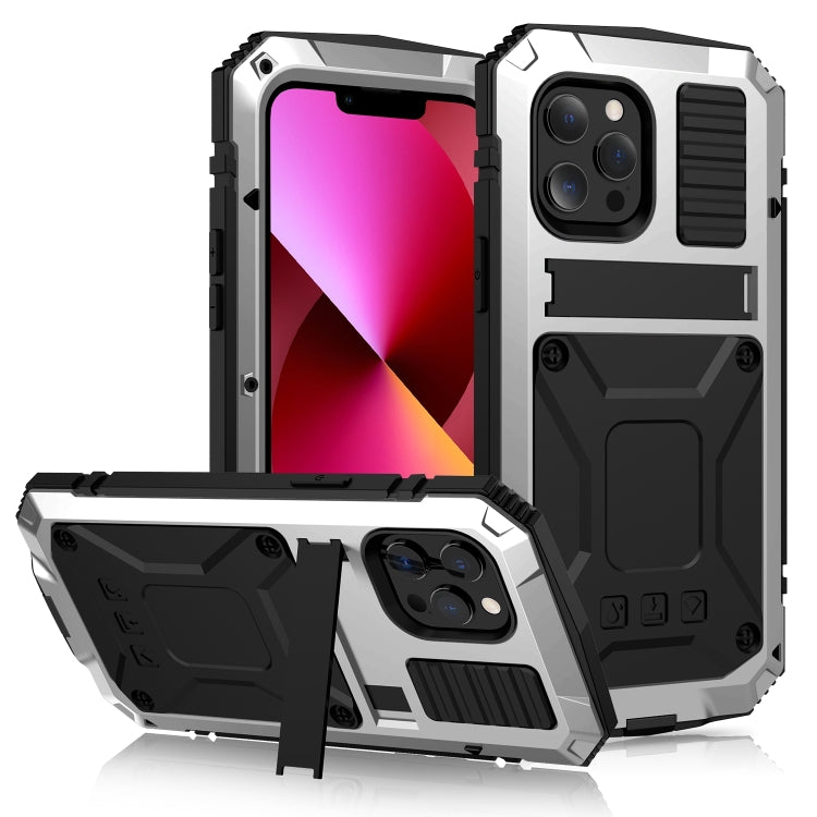 R-JUST Stoßfeste, wasserdichte, staubdichte Schutzhülle aus Metall und Silikon mit Halterung, für iPhone 13 mini, für iPhone 13, für iPhone 13 Pro, für iPhone 13 Pro Max R-JUST Stoßfeste, wasserdichte, staubdichte Schutzhülle aus Metall und Silikon mit Halterung, für iPhone 13 mini, für iPhone 13, für iPhone 13 Pro, für iPhone 13 Pro Max