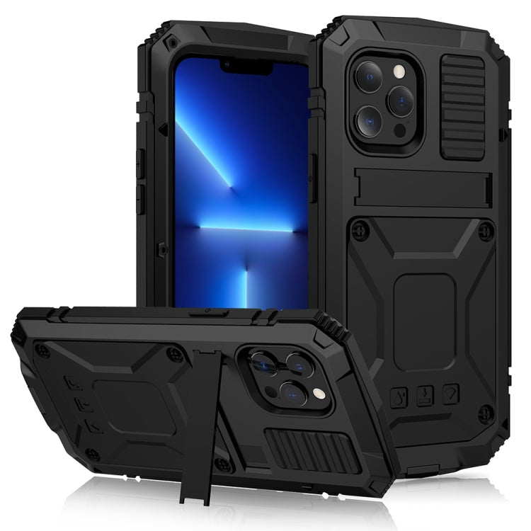 R-JUST Stoßfeste, wasserdichte, staubdichte Schutzhülle aus Metall und Silikon mit Halterung, für iPhone 13 mini, für iPhone 13, für iPhone 13 Pro, für iPhone 13 Pro Max R-JUST Stoßfeste, wasserdichte, staubdichte Schutzhülle aus Metall und Silikon mit Halterung, für iPhone 13 mini, für iPhone 13, für iPhone 13 Pro, für iPhone 13 Pro Max