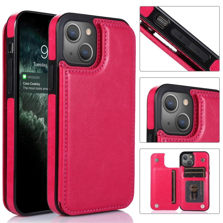 Double Buckle Shockproof PU Protective Case with Card Slots & Holder, For iPhone 13 Pro Max Double Buckle Shockproof PU Protective Case with Card Slots & Holder, For iPhone 13 Pro Max