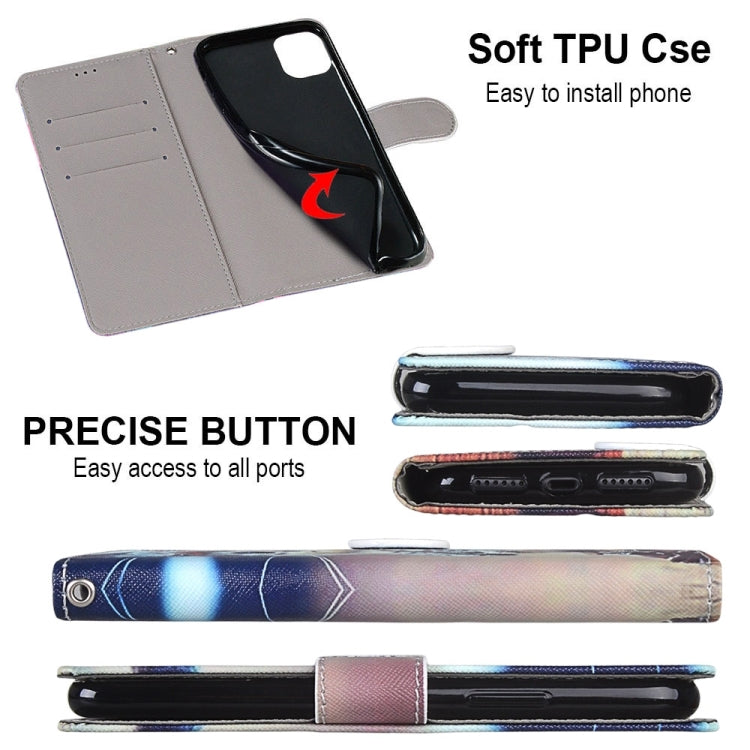 Coloured Drawing Cross Texture Horizontal Flip PU Leather Case with Holder & Card Slots & Wallet & Lanyard, For iPhone 13 Pro Max Coloured Drawing Cross Texture Horizontal Flip PU Leather Case with Holder & Card Slots & Wallet & Lanyard, For iPhone 13 Pro Max