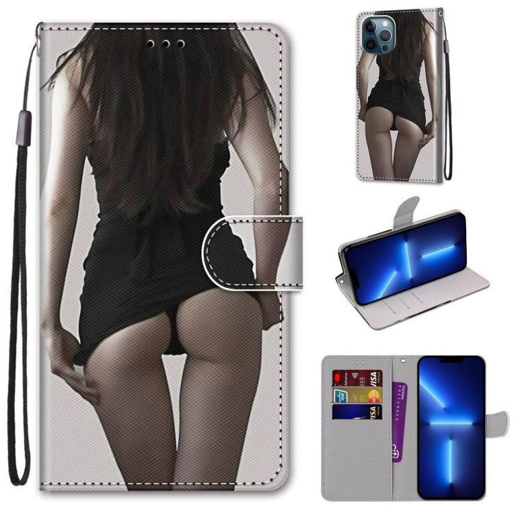Coloured Drawing Cross Texture Horizontal Flip PU Leather Case with Holder & Card Slots & Wallet & Lanyard, For iPhone 13 Pro Max Coloured Drawing Cross Texture Horizontal Flip PU Leather Case with Holder & Card Slots & Wallet & Lanyard, For iPhone 13 Pro Max