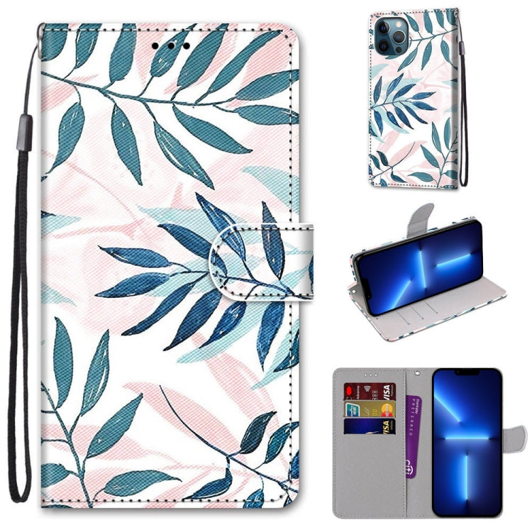 Coloured Drawing Cross Texture Horizontal Flip PU Leather Case with Holder & Card Slots & Wallet & Lanyard, For iPhone 13 Pro Max Coloured Drawing Cross Texture Horizontal Flip PU Leather Case with Holder & Card Slots & Wallet & Lanyard, For iPhone 13 Pro Max