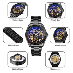 SKMEI 9194 Men Mechanical Gear Dial Automatic Mechanical Watch