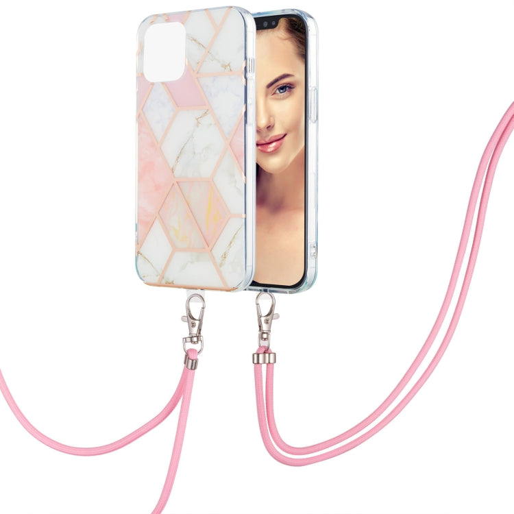 Electroplating Splicing Marble Pattern Dual-side IMD TPU Shockproof Case with Neck Lanyard, For iPhone 13 mini, For iPhone 13, For iPhone 13 Pro, For iPhone 13 Pro Max Electroplating Splicing Marble Pattern Dual-side IMD TPU Shockproof Case with Neck Lanyard, For iPhone 13 mini, For iPhone 13, For iPhone 13 Pro, For iPhone 13 Pro Max