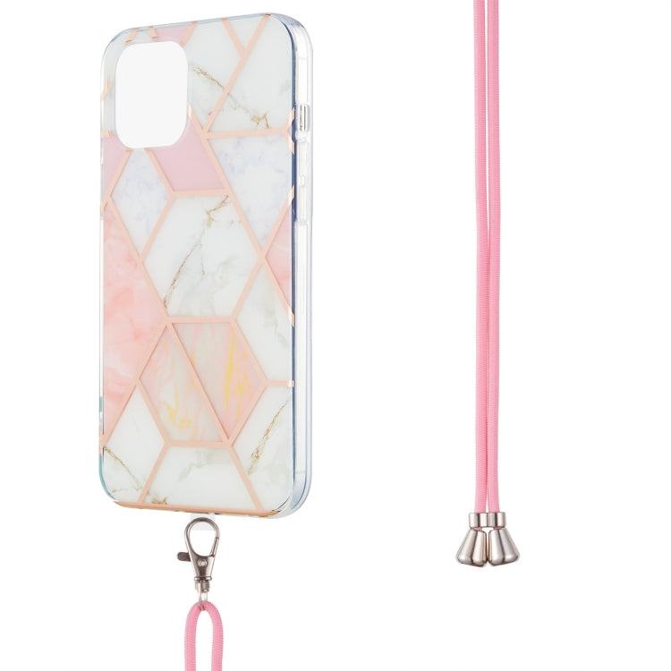 Electroplating Splicing Marble Pattern Dual-side IMD TPU Shockproof Case with Neck Lanyard, For iPhone 13 mini, For iPhone 13, For iPhone 13 Pro, For iPhone 13 Pro Max Electroplating Splicing Marble Pattern Dual-side IMD TPU Shockproof Case with Neck Lanyard, For iPhone 13 mini, For iPhone 13, For iPhone 13 Pro, For iPhone 13 Pro Max