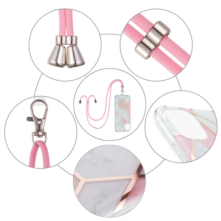 Electroplating Splicing Marble Pattern Dual-side IMD TPU Shockproof Case with Neck Lanyard, For iPhone 13 mini, For iPhone 13, For iPhone 13 Pro, For iPhone 13 Pro Max Electroplating Splicing Marble Pattern Dual-side IMD TPU Shockproof Case with Neck Lanyard, For iPhone 13 mini, For iPhone 13, For iPhone 13 Pro, For iPhone 13 Pro Max
