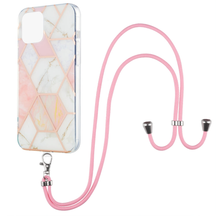 Electroplating Splicing Marble Pattern Dual-side IMD TPU Shockproof Case with Neck Lanyard, For iPhone 13 mini, For iPhone 13, For iPhone 13 Pro, For iPhone 13 Pro Max Electroplating Splicing Marble Pattern Dual-side IMD TPU Shockproof Case with Neck Lanyard, For iPhone 13 mini, For iPhone 13, For iPhone 13 Pro, For iPhone 13 Pro Max