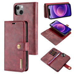 DG.MING Crazy Horse Texture Flip Funda de cuero magnética desmontable con soporte, ranuras para tarjetas y billetera, para iPhone 13 mini, para iPhone 13, para iPhone 13 Pro, para iPhone 13 Pro Max