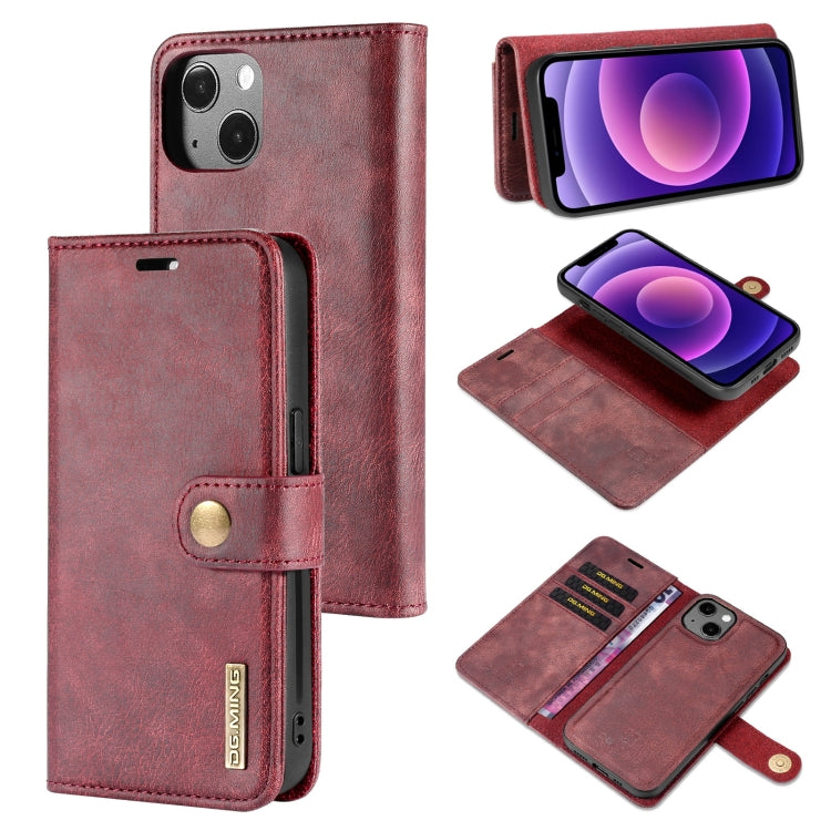 DG.MING Crazy Horse Texture Flip Funda de cuero magnética desmontable con soporte, ranuras para tarjetas y billetera, para iPhone 13 mini, para iPhone 13, para iPhone 13 Pro, para iPhone 13 Pro Max DG.MING Crazy Horse Texture Flip Funda de cuero magnética desmontable con soporte, ranuras para tarjetas y billetera, para iPhone 13 mini, para iPhone 13, para iPhone 13 Pro, para iPhone 13 Pro Max