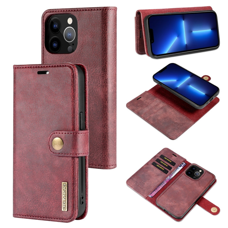 DG.MING Crazy Horse Texture Flip Funda de cuero magnética desmontable con soporte, ranuras para tarjetas y billetera, para iPhone 13 mini, para iPhone 13, para iPhone 13 Pro, para iPhone 13 Pro Max DG.MING Crazy Horse Texture Flip Funda de cuero magnética desmontable con soporte, ranuras para tarjetas y billetera, para iPhone 13 mini, para iPhone 13, para iPhone 13 Pro, para iPhone 13 Pro Max