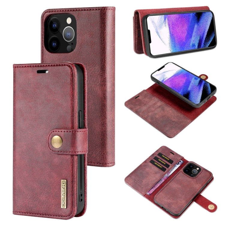 DG.MING Crazy Horse Texture Flip Funda de cuero magnética desmontable con soporte, ranuras para tarjetas y billetera, para iPhone 13 mini, para iPhone 13, para iPhone 13 Pro, para iPhone 13 Pro Max DG.MING Crazy Horse Texture Flip Funda de cuero magnética desmontable con soporte, ranuras para tarjetas y billetera, para iPhone 13 mini, para iPhone 13, para iPhone 13 Pro, para iPhone 13 Pro Max