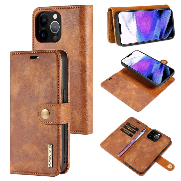 DG.MING Crazy Horse Texture Flip Funda de cuero magnética desmontable con soporte, ranuras para tarjetas y billetera, para iPhone 13 mini, para iPhone 13, para iPhone 13 Pro, para iPhone 13 Pro Max DG.MING Crazy Horse Texture Flip Funda de cuero magnética desmontable con soporte, ranuras para tarjetas y billetera, para iPhone 13 mini, para iPhone 13, para iPhone 13 Pro, para iPhone 13 Pro Max