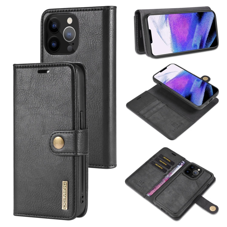 DG.MING Crazy Horse Texture Flip Funda de cuero magnética desmontable con soporte, ranuras para tarjetas y billetera, para iPhone 13 mini, para iPhone 13, para iPhone 13 Pro, para iPhone 13 Pro Max DG.MING Crazy Horse Texture Flip Funda de cuero magnética desmontable con soporte, ranuras para tarjetas y billetera, para iPhone 13 mini, para iPhone 13, para iPhone 13 Pro, para iPhone 13 Pro Max