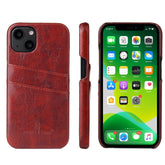 Fierre Shann Retro Oil Wax Texture PU Leather Case with Card Slots, For iPhone 13, For iPhone 13 Mini, For iPhone 13 Pro, For iPhone 13 Pro Max
