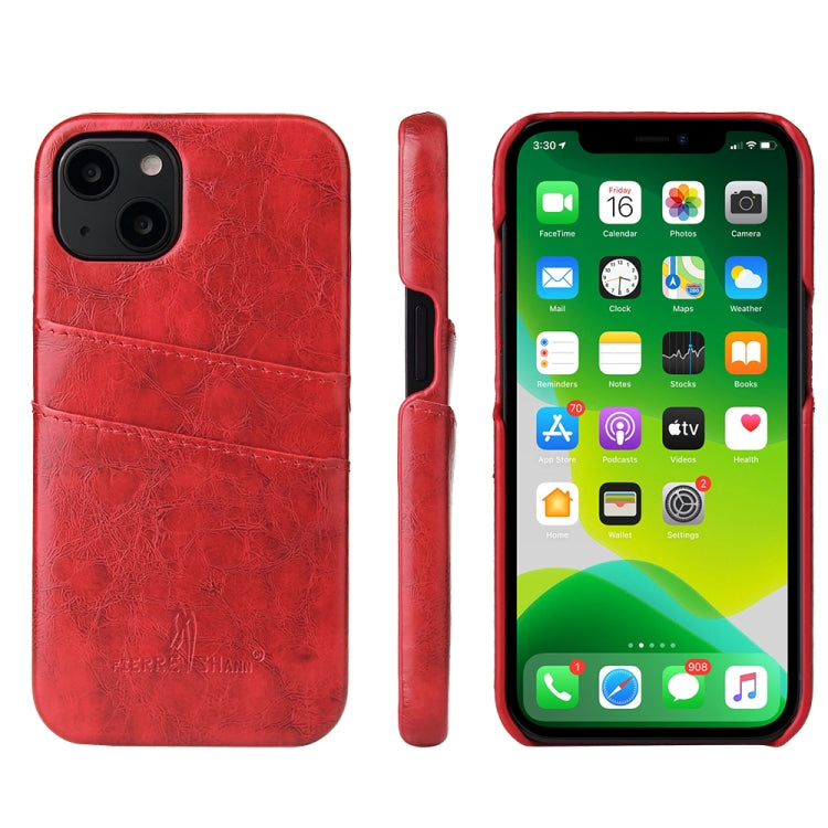 Fierre Shann Retro Ölwachs-Textur PU-Lederhülle mit Kartenfächern, für iPhone 13, für iPhone 13 Mini, für iPhone 13 Pro, für iPhone 13 Pro Max Fierre Shann Retro Ölwachs-Textur PU-Lederhülle mit Kartenfächern, für iPhone 13, für iPhone 13 Mini, für iPhone 13 Pro, für iPhone 13 Pro Max