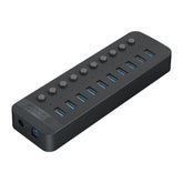 ORICO CT2U3-10AB-WH 10 In 1 Plastic Stripes Multi-Port USB HUB with Individual Switches,, CT2U3-10AB-BK AU Plug, CT2U3-10AB-WH AU Plug, CT2U3-10AB-BK UK Plug, CT2U3-10AB-WH UK Plug, CT2U3-10AB-BK EU Plug, CT2U3-10AB-WH EU Plug