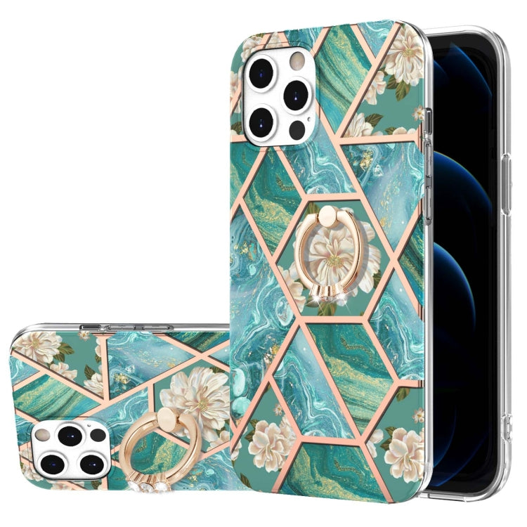 Electroplating Splicing Marble Flower Pattern TPU Shockproof Case with Rhinestone Ring Holder, For iPhone 13 mini, For iPhone 13, For iPhone 13 Pro, For iPhone 13 Pro Max, For iPhone 12 mini, For iPhone 12 / 12 Pro Electroplating Splicing Marble Flower Pattern TPU Shockproof Case with Rhinestone Ring Holder, For iPhone 13 mini, For iPhone 13, For iPhone 13 Pro, For iPhone 13 Pro Max, For iPhone 12 mini, For iPhone 12 / 12 Pro