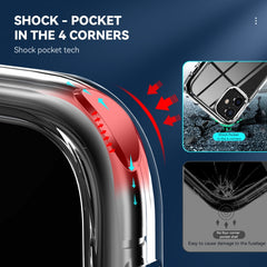 TPU + PC Transparente stoßfeste Schutzhülle, Für iPhone 11, Für iPhone 11 Pro, Für iPhone 11 Pro Max, Für iPhone 12 Pro Max, Für iPhone 12 Pro, Für iPhone 12