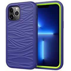 Wave Pattern 3 in 1 Silicone + PC Shockproof Protective Case