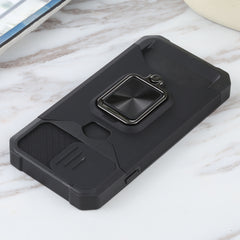 Sliding Camera Cover Design PC + TPU Shockproof Case with Ring Holder & Card Slot, For iPhone SE 2022 / SE 2020 / 8 / 7 / 6s / 6, For iPhone 8 Plus / 7 Plus / 6s Plus / 6 Plus
