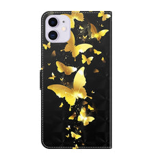 Funda de piel sintética y TPU con tapa horizontal con patrón de pintura 3D, ranuras para tarjetas y billetera, para iPhone 13 mini, para iPhone 13, para iPhone 13 Pro