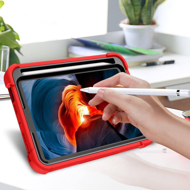 Funda protectora a prueba de golpes de silicona y PC con soporte para iPad mini 2024/mini 6 Funda protectora a prueba de golpes de silicona y PC con soporte para iPad mini 2024/mini 6
